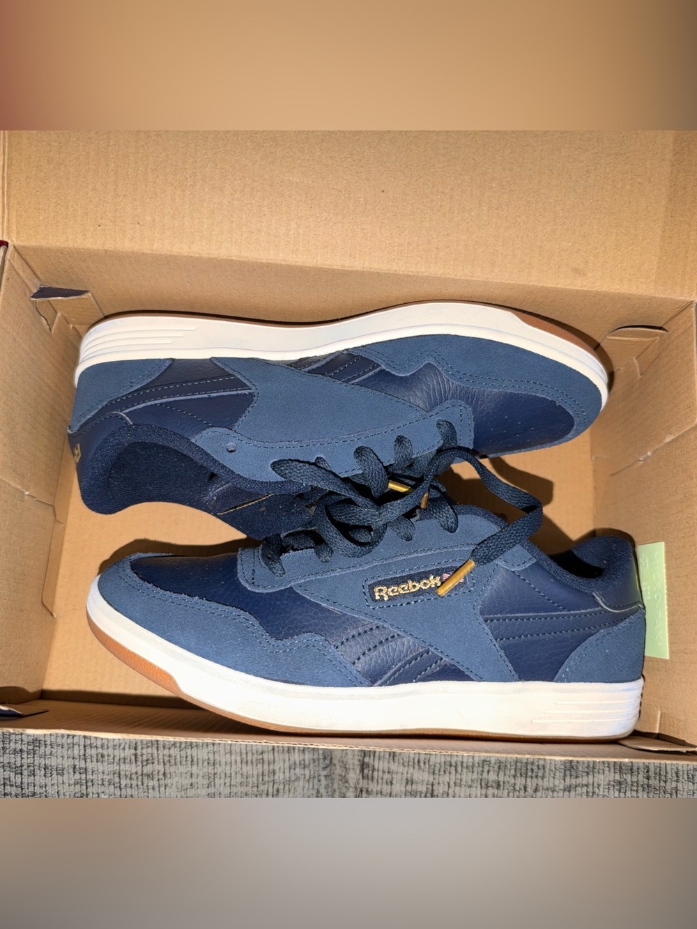 Reebok Club Blue Suede and Leather Low-Top Sneakers